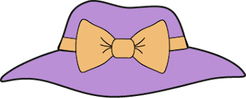 a purple hat